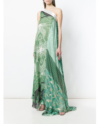 mintgrünes Ballkleid mit Paisley-Muster von Etro