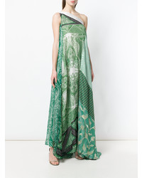 mintgrünes Ballkleid mit Paisley-Muster von Etro