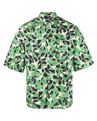 mintgrünes bedrucktes Kurzarmhemd von DSQUARED2