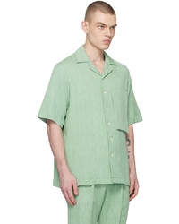 mintgrünes bedrucktes Langarmhemd von Taakk