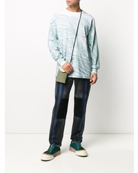 mintgrünes bedrucktes Langarmshirt von Eckhaus Latta