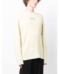 mintgrünes bedrucktes Langarmshirt von Helmut Lang