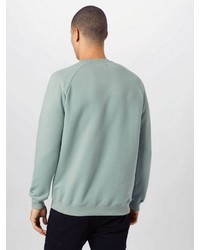 mintgrünes bedrucktes Sweatshirt von Derbe