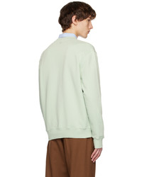mintgrünes bedrucktes Sweatshirt von AMI Alexandre Mattiussi