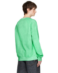 mintgrünes bedrucktes Sweatshirt von Balmain