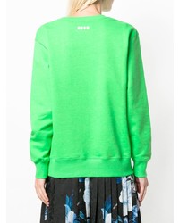 mintgrünes bedrucktes Sweatshirt von MSGM