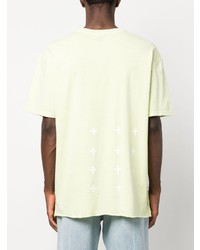 mintgrünes bedrucktes T-Shirt mit einem Rundhalsausschnitt von Ksubi