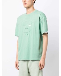 mintgrünes bedrucktes T-Shirt mit einem Rundhalsausschnitt von AAPE BY A BATHING APE