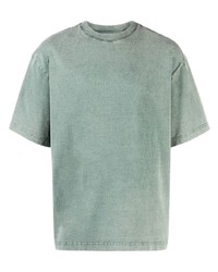 mintgrünes bedrucktes T-Shirt mit einem Rundhalsausschnitt von Axel Arigato