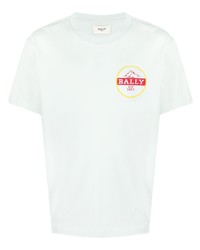 mintgrünes bedrucktes T-Shirt mit einem Rundhalsausschnitt von Bally