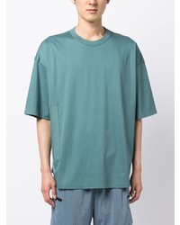 mintgrünes bedrucktes T-Shirt mit einem Rundhalsausschnitt von SONGZIO