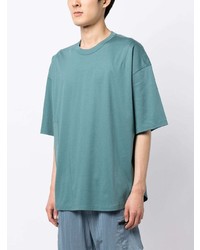 mintgrünes bedrucktes T-Shirt mit einem Rundhalsausschnitt von SONGZIO