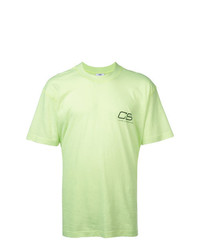 mintgrünes bedrucktes T-Shirt mit einem Rundhalsausschnitt von Cmmn Swdn