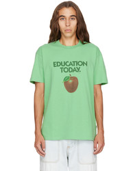 mintgrünes bedrucktes T-Shirt mit einem Rundhalsausschnitt von Eytys