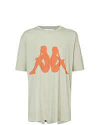 mintgrünes bedrucktes T-Shirt mit einem Rundhalsausschnitt von Faith Connexion