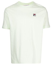 mintgrünes bedrucktes T-Shirt mit einem Rundhalsausschnitt von Fila