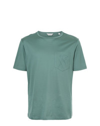 mintgrünes bedrucktes T-Shirt mit einem Rundhalsausschnitt von Gieves & Hawkes