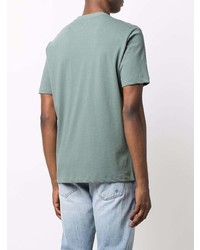 mintgrünes bedrucktes T-Shirt mit einem Rundhalsausschnitt von Eleventy