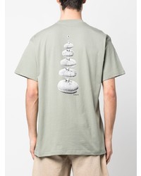 mintgrünes bedrucktes T-Shirt mit einem Rundhalsausschnitt von Carhartt WIP