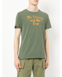 mintgrünes bedrucktes T-Shirt mit einem Rundhalsausschnitt von Kent & Curwen