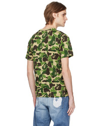 mintgrünes bedrucktes T-Shirt mit einem Rundhalsausschnitt von BAPE