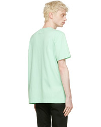 mintgrünes bedrucktes T-Shirt mit einem Rundhalsausschnitt von 1017 Alyx 9Sm