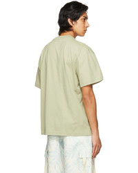 mintgrünes bedrucktes T-Shirt mit einem Rundhalsausschnitt von Jacquemus