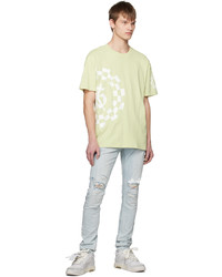 mintgrünes bedrucktes T-Shirt mit einem Rundhalsausschnitt von Ksubi