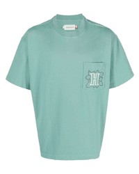 mintgrünes bedrucktes T-Shirt mit einem Rundhalsausschnitt von HONOR THE GIFT