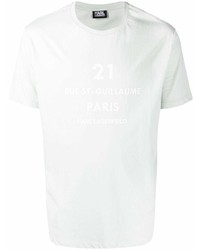 mintgrünes bedrucktes T-Shirt mit einem Rundhalsausschnitt von Karl Lagerfeld