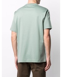 mintgrünes bedrucktes T-Shirt mit einem Rundhalsausschnitt von Z Zegna