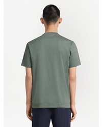 mintgrünes bedrucktes T-Shirt mit einem Rundhalsausschnitt von Z Zegna