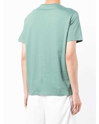 mintgrünes bedrucktes T-Shirt mit einem Rundhalsausschnitt von Armani Exchange