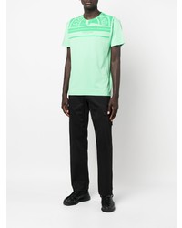 mintgrünes bedrucktes T-Shirt mit einem Rundhalsausschnitt von Stone Island