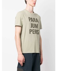 mintgrünes bedrucktes T-Shirt mit einem Rundhalsausschnitt von Parajumpers