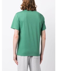 mintgrünes bedrucktes T-Shirt mit einem Rundhalsausschnitt von MAISON KITSUNÉ