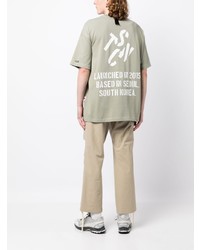 mintgrünes bedrucktes T-Shirt mit einem Rundhalsausschnitt von Stance