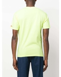 mintgrünes bedrucktes T-Shirt mit einem Rundhalsausschnitt von MC2 Saint Barth