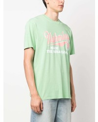mintgrünes bedrucktes T-Shirt mit einem Rundhalsausschnitt von Nahmias