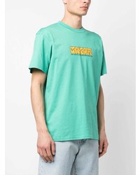 mintgrünes bedrucktes T-Shirt mit einem Rundhalsausschnitt von Carhartt WIP