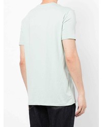 mintgrünes bedrucktes T-Shirt mit einem Rundhalsausschnitt von Armani Exchange