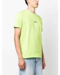 mintgrünes bedrucktes T-Shirt mit einem Rundhalsausschnitt von DSQUARED2