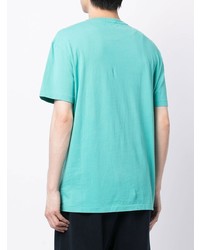 mintgrünes bedrucktes T-Shirt mit einem Rundhalsausschnitt von Ralph Lauren Collection