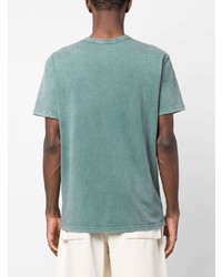 mintgrünes bedrucktes T-Shirt mit einem Rundhalsausschnitt von Fay