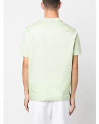 mintgrünes bedrucktes T-Shirt mit einem Rundhalsausschnitt von Emporio Armani