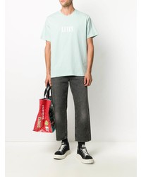 mintgrünes bedrucktes T-Shirt mit einem Rundhalsausschnitt von Levi's