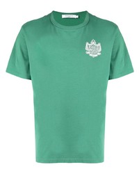 mintgrünes bedrucktes T-Shirt mit einem Rundhalsausschnitt von MAISON KITSUNÉ