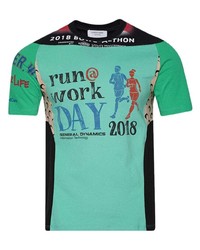 mintgrünes bedrucktes T-Shirt mit einem Rundhalsausschnitt von Marine Serre