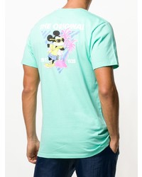 mintgrünes bedrucktes T-Shirt mit einem Rundhalsausschnitt von Vans
