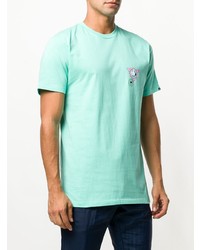 mintgrünes bedrucktes T-Shirt mit einem Rundhalsausschnitt von Vans